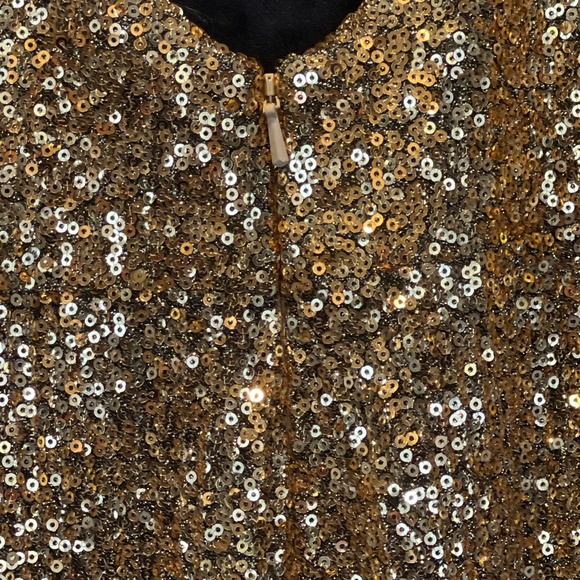 Mac Duggal  Sequin Gown – Antique Gold, Size 8 | Formal Prom Gala Dress - Picture 4 of 7